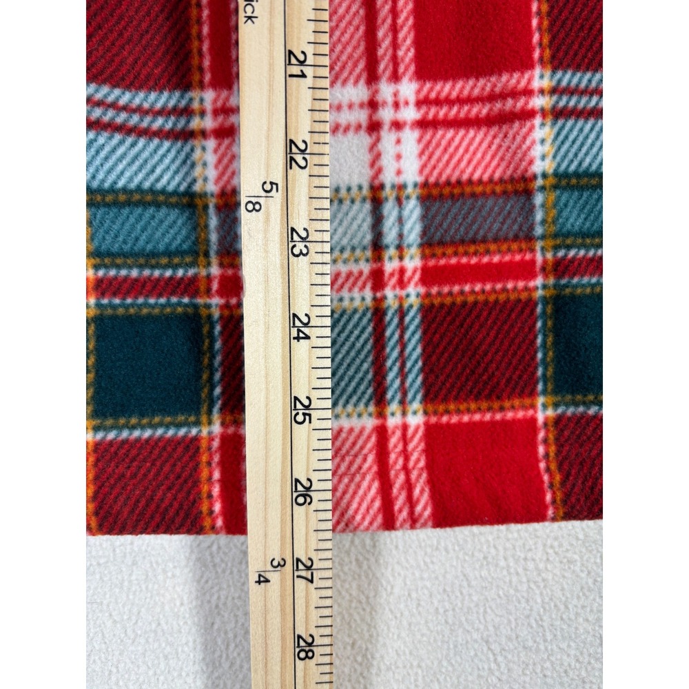 Duluth Trading Co Womens Red Plaid Fleece Snap Neck Pullover Jacket M 20099013 - Picture 6 of 9